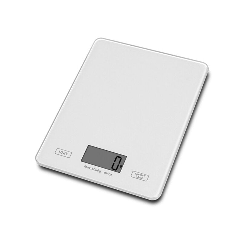 Digital Kitchen Toughened Glass Scale 1g/5kg Food Scale Ultra Slim Tempered Glass LCD Display Kitchen Baking Mesuring Tool