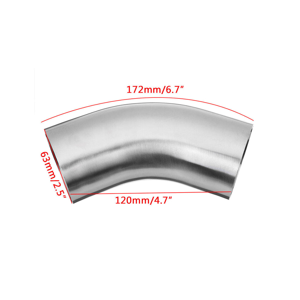 1.5 / 2 / 2.5 / 3" OD 45 Degree Exhaust Pipe Bends Tube Elbows  Stainless Steel