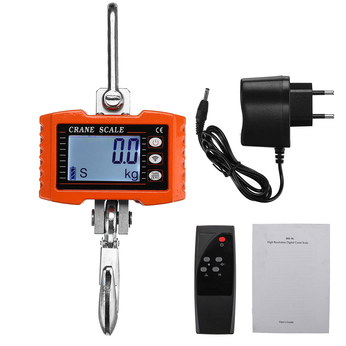 0.2kg-1000kg HD LED Display Wireless Electronic Hook Scale With Remote control