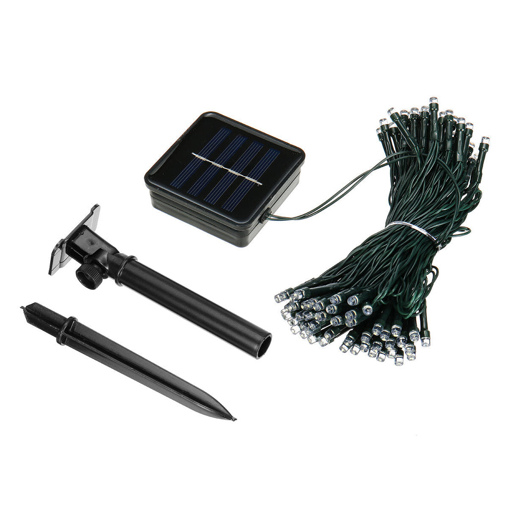12M 8 Modes Outdoor 100LED Solar Fairy String Light Waterproof Garden Yard Holiday Christmas Decor