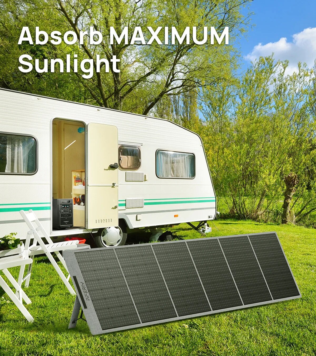 400W Lightweight Portable Solar Panels Foldable Mono Cell Solar Charger with USB DC Outputs IP65 Waterproof Solar Panel for RV Outdoor Camping