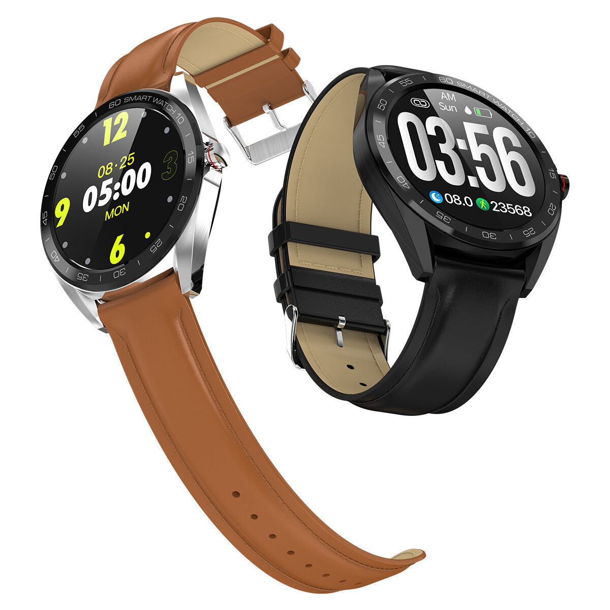 Full Touch Color Screen Smart Watch Multi Function Business Style HR and Blood Pressure Monitor Wristband