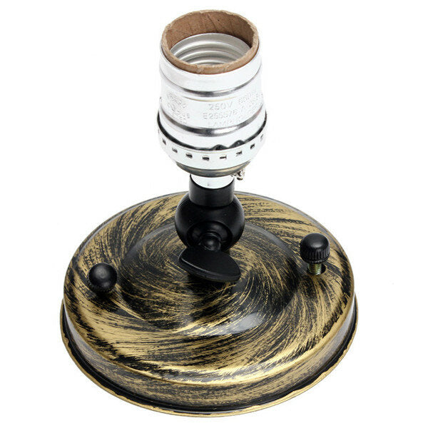 E27/E26 Edison Vintage Light Bulb Socket Silver/Golden/Green Patina/Black Holder 110-240V