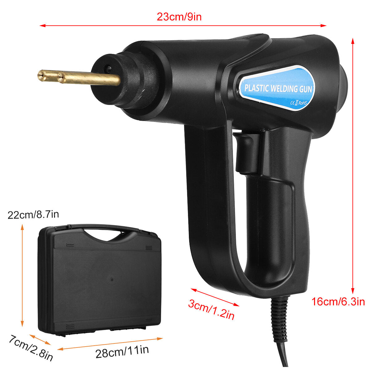 70W Hot Stapler Plastic Welding Machine Car Bumper Repair Kit Plier 4 Wave Staples Welding Repairing Machine Welder Repair Tool