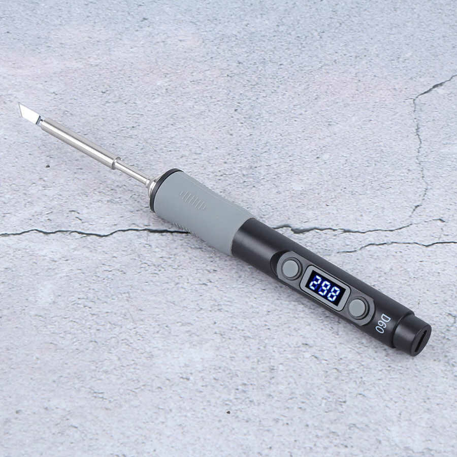 60W Digital Soldering Iron Station DC12-24V Type-C Interface 100-400 Adjustable Temperature