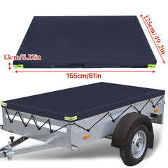 Trailer Cover 600D Waterproof Windproof Dust Protector With Rubber Belt 155x125x13cm