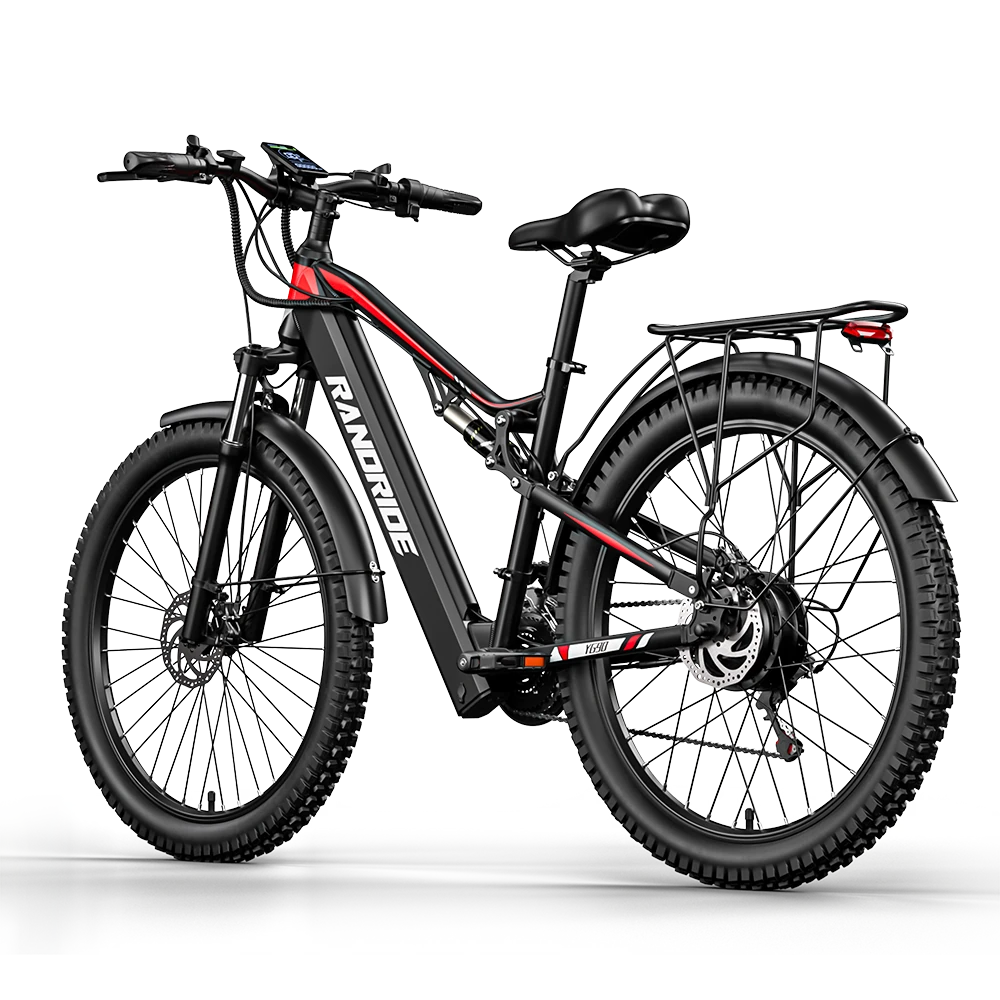 48V 17AH 1000W Recommended Top Speed 25KM/H 27.5*2.4 Inch Electric Bicycle 80-90KM Mileage Range Max Load 120KG