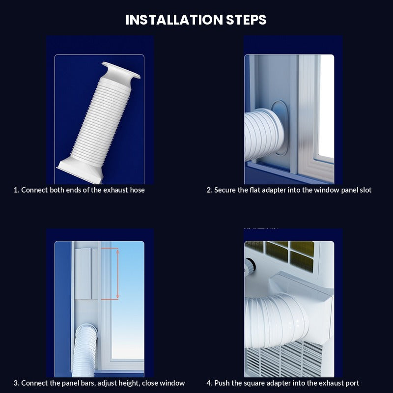 Smart Portable Air Conditioner & Dehumidifier | Self-Evaporating & Whisper-Quiet