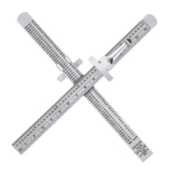 6 Inch/15 Cm Stainless Steel Retractable Clip Ruler with Metric & Imperial