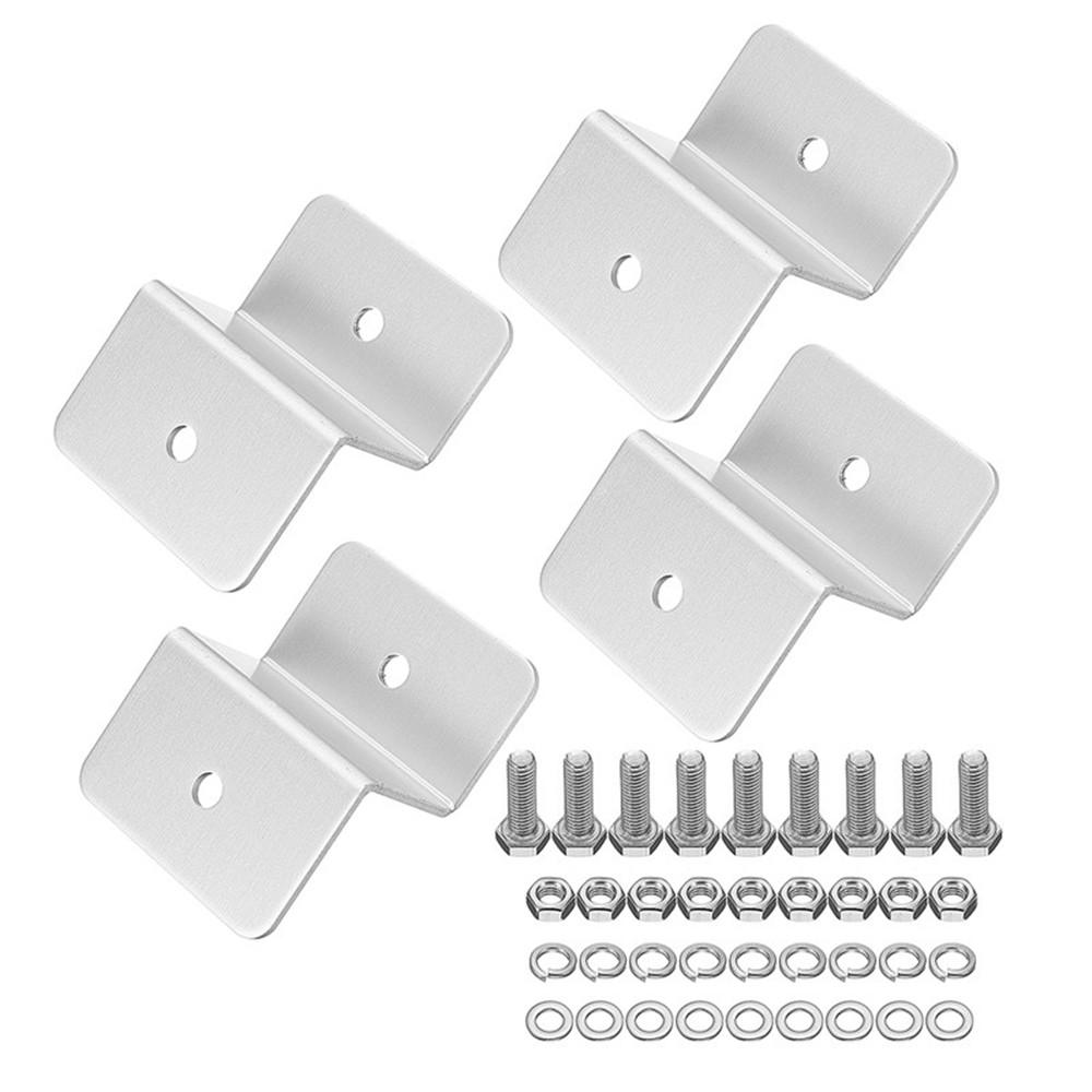 4pcs ZB-04 Solar Panel Mounting Z Brackets Aluminum Alloy Tools Kit for Motorhomes and Yachts