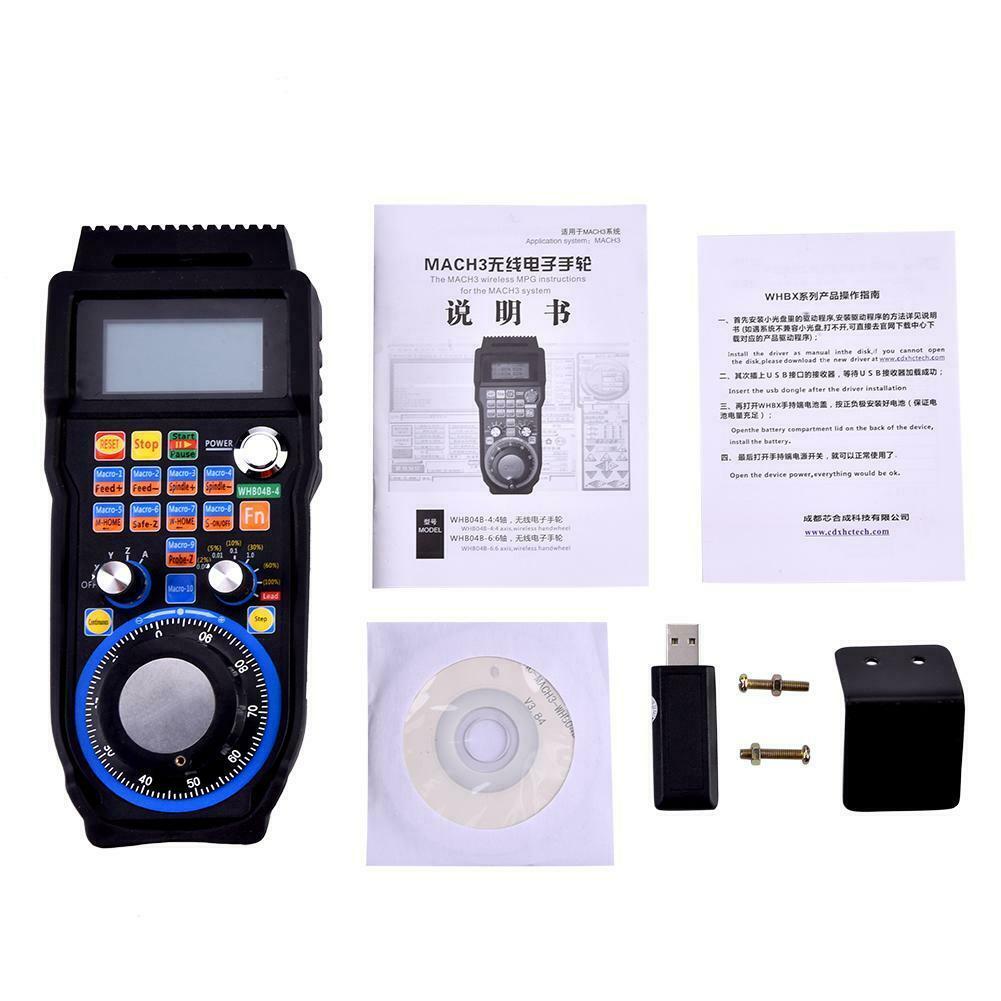 4 Axis Wireless CNC Handwheel Pendant MPG Lathe Handwheel for CNC Engraving Machine