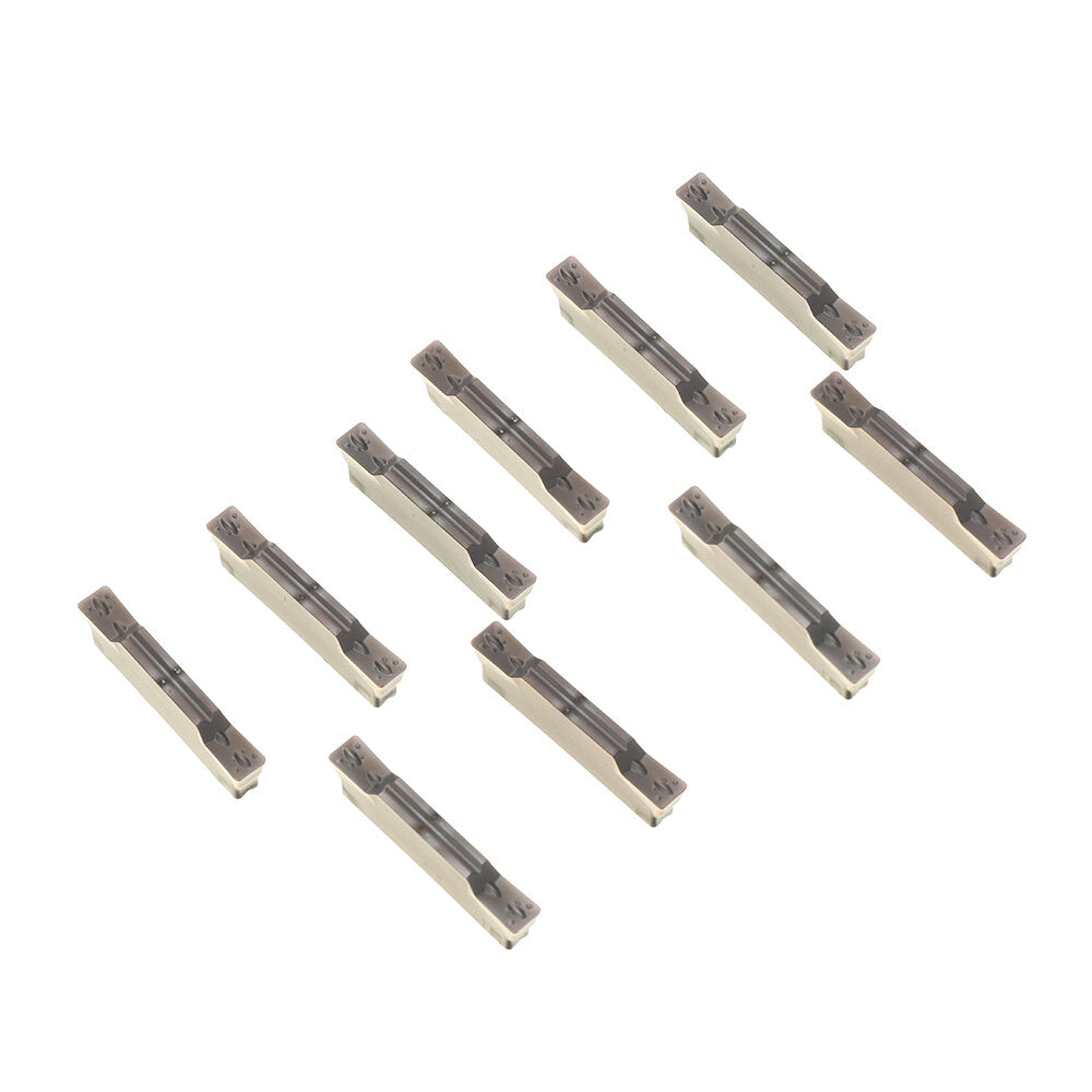 10Pcs Carbide Insert Plate Lathe Grooving Blade CNC Oblique Flat Head Precision Cutting And Grooving Blade