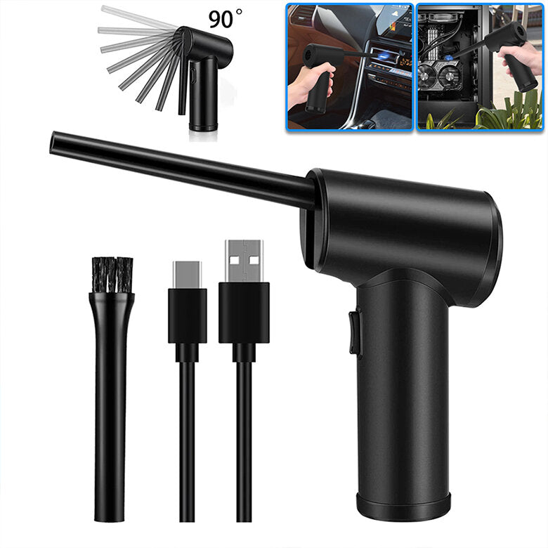 Cordless Air Duster for Computer Cleaning, Replaces Compressed Spray Rechargeable Cleaner Blower