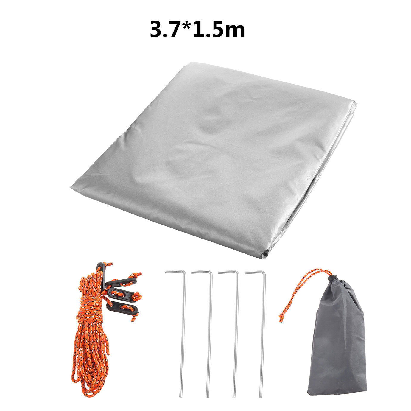 3.7m/2.8m Caravan Privacy Screen Tent Sun Shade Sunscreen for 13'/10" Roll Out Awning
