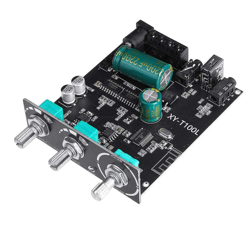 100W+100W Bluetooth 5.0 Subwoofer Amplifier Board High Power Audio Stereo Bass Adjustment Stereo Digital Power Amplifier Board