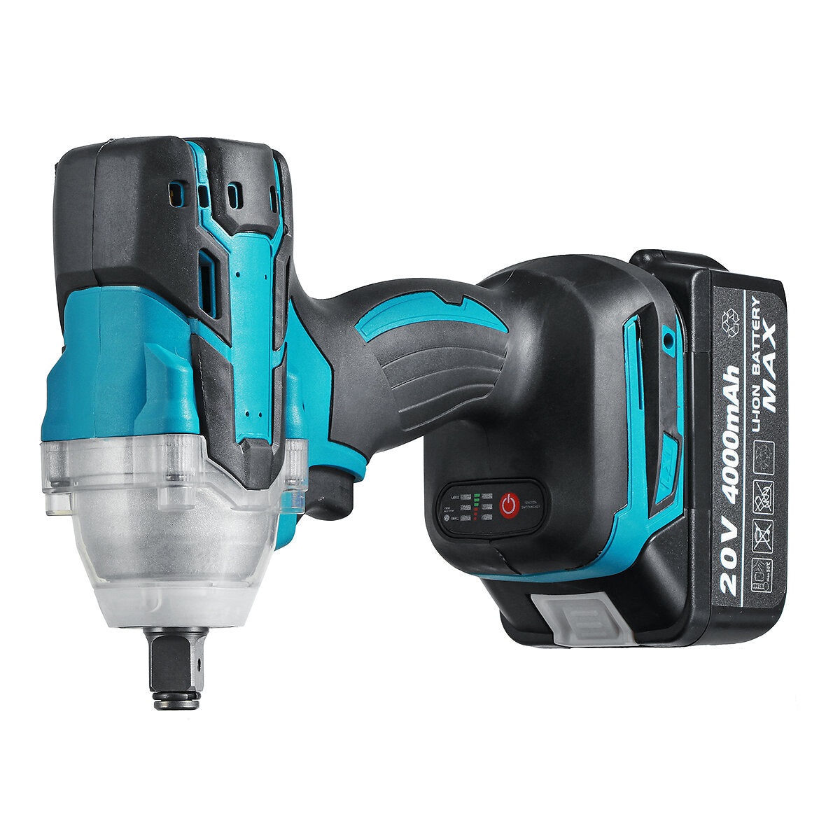 20V 4000mAh Brushless Electric Impact Wrench Cordless 1/2" Socket Tool For Makita Battery
