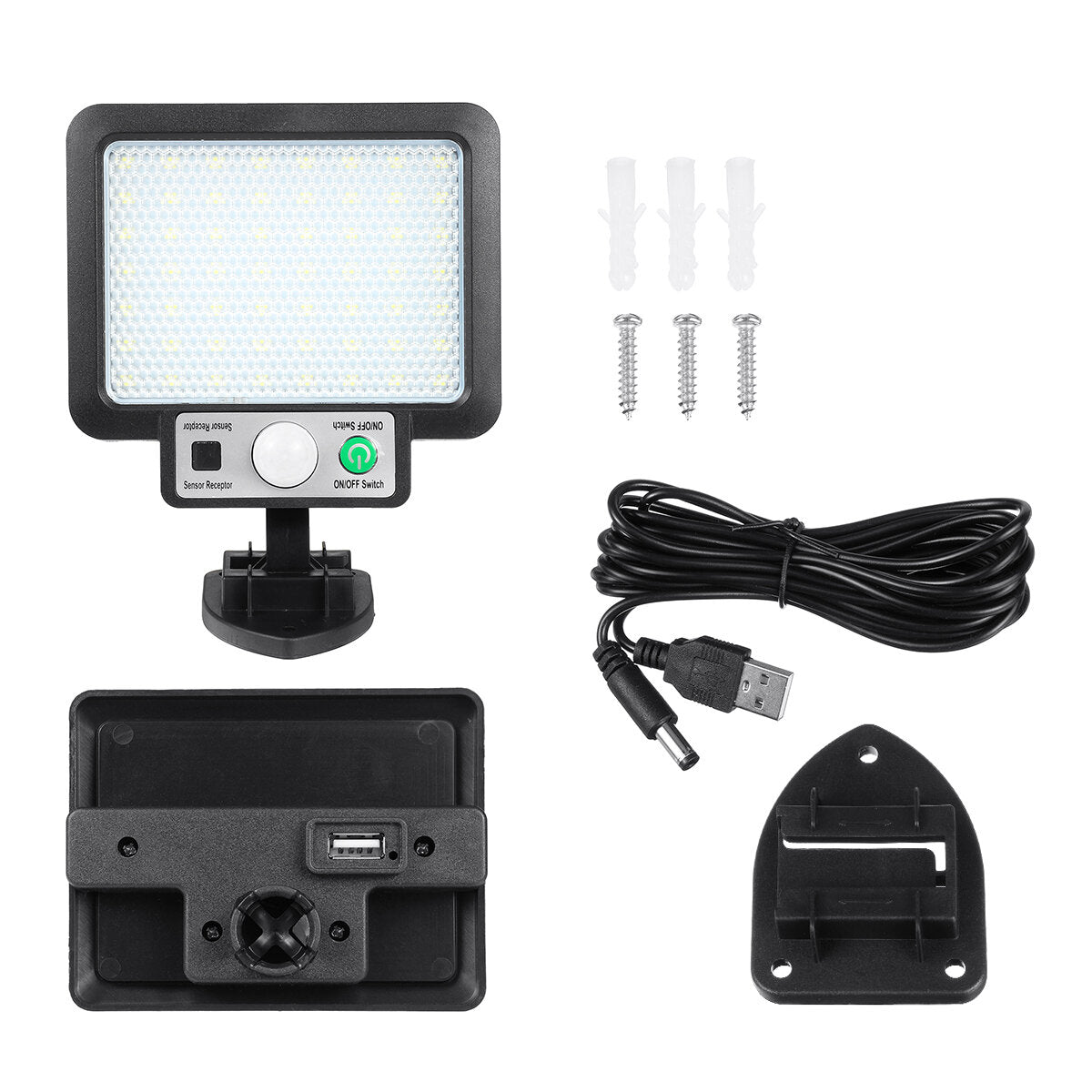 56/72 COB Split LED Solar Power Street Light PIR Motion Sensor Security Wall Lamp Waterproof Outdoor Garden with Remote Control