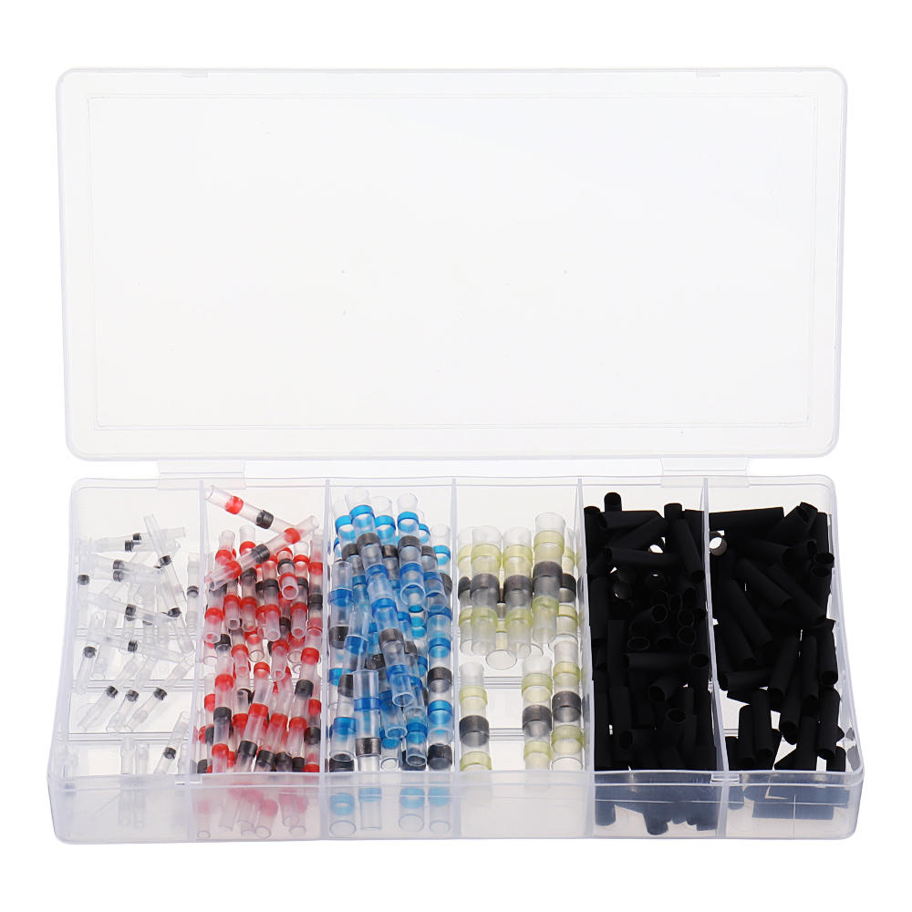 250PCS Solder Seal Wire Connectors Waterproof Heat Shrink Butt Connectors Solder Ring