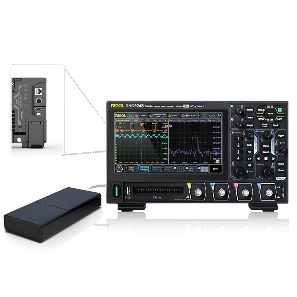 125MHz Digital Oscilloscope, 4 Channels, 12-Bit Resolution, 1.25GSa/s, HD Touchscreen, USB, LAN & HDMI-Compatible Output