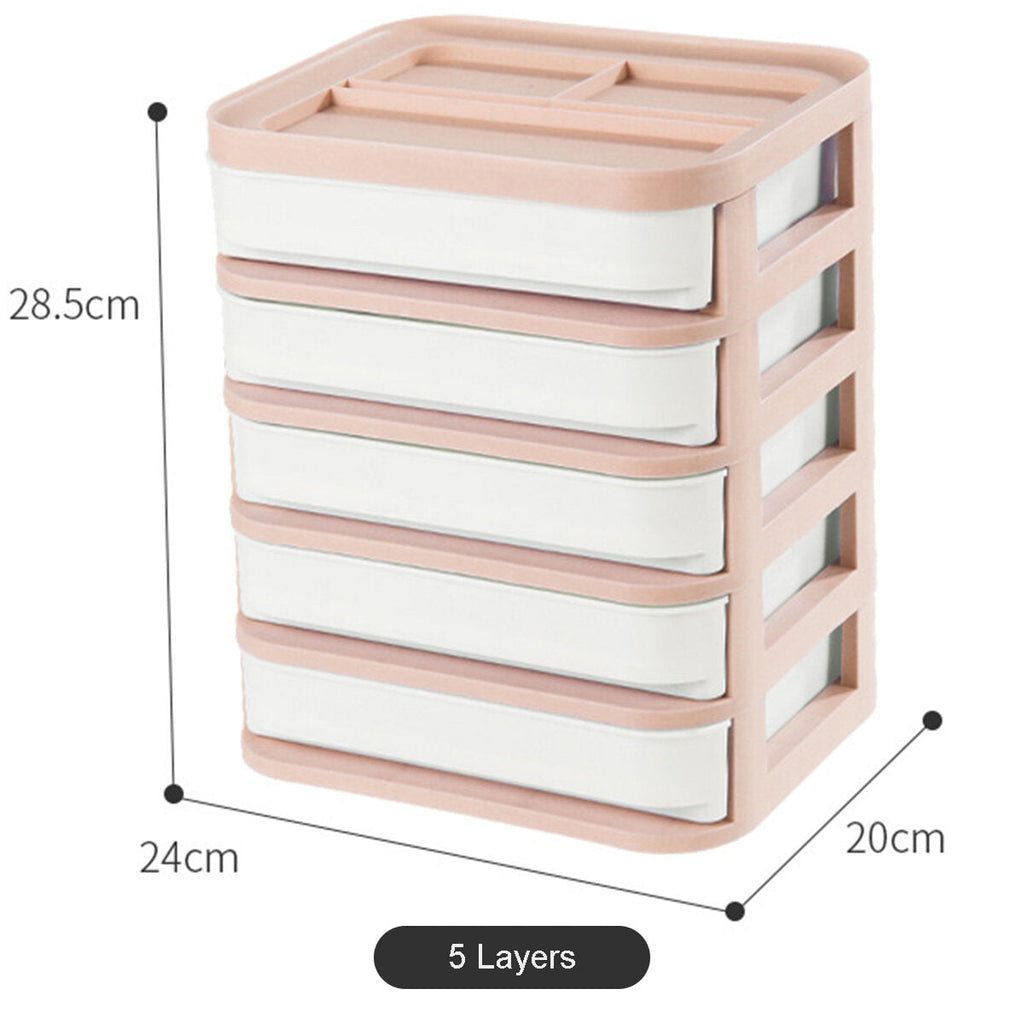 1/2/3 /4/5 Layer Cosmetic Makeup Organiser Holder Tidy Storage Jewelry Card Box Shelf Cabinet Drawer