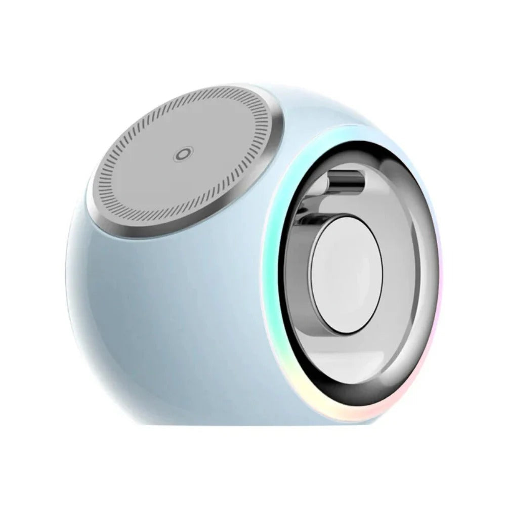 3-in-1 Wireless Charger for Phone, AirPods & Apple Watch - Capsule with 360° Rotation & Colorful Lighting, Safe Charging