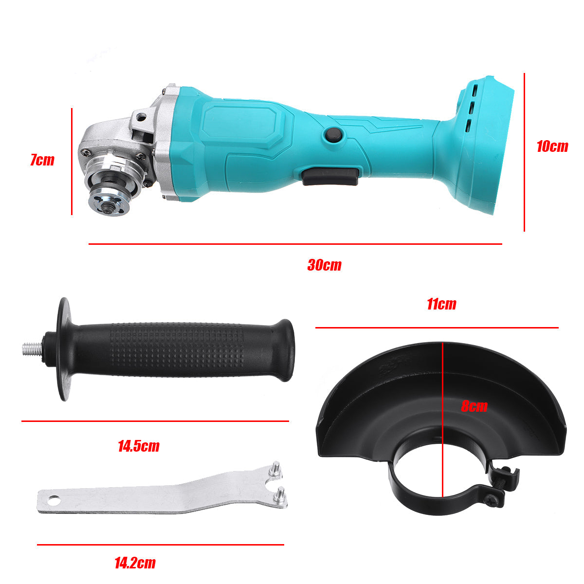 800W 100mm Cordless Brushless Angle Grinder For Makita 18V Battery Electric Grinding Machine