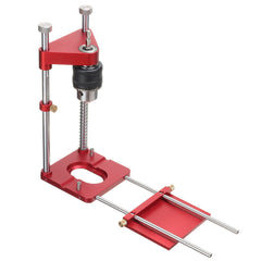 Red Aluminum Alloy Drill Locator for Household Use, 40-192mm Expansion, Fits 1.5-13mm Drill Bits, Portable Tool Set
