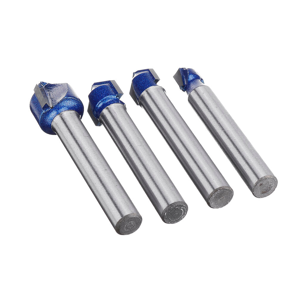 6mm Shank 90 Degree V Type Groove Flush Trim Router Bit Chuck Trimming Engraving Milling Cutter