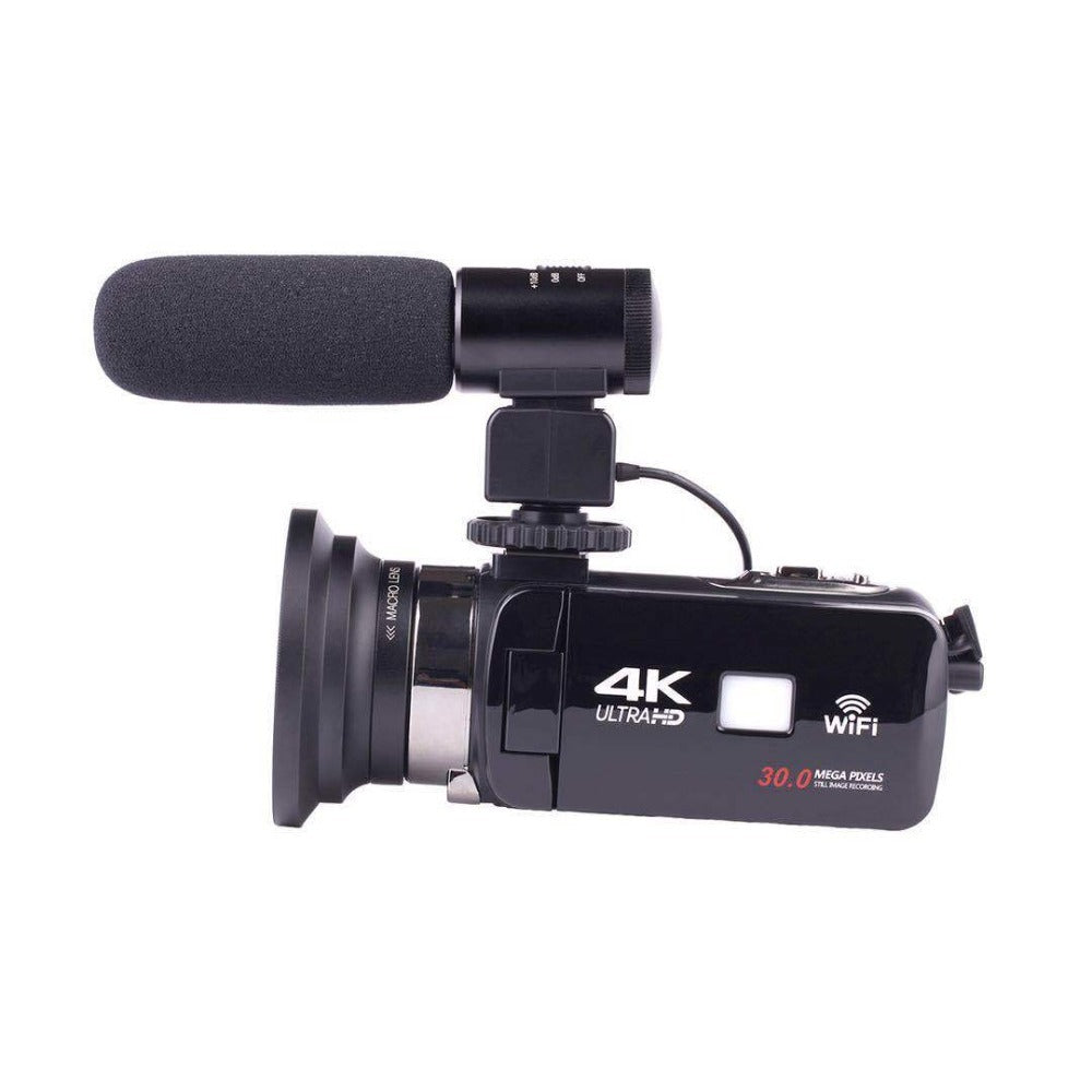 4K Ultra HD Camcorder with 48MP, 18x Zoom, Night Vision, Remote Control, and HDMI Output - Perfect for Videos & Photos