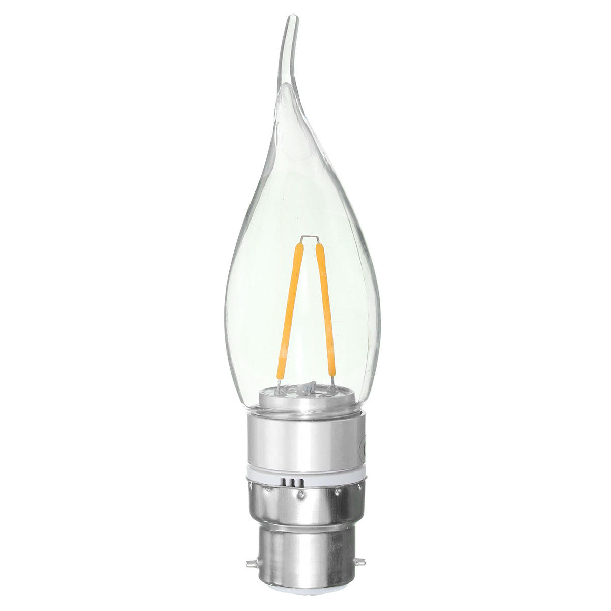 Non-Dimmable 2W Sliver Pull Tail Incandescent Candle Light Bulb 220V