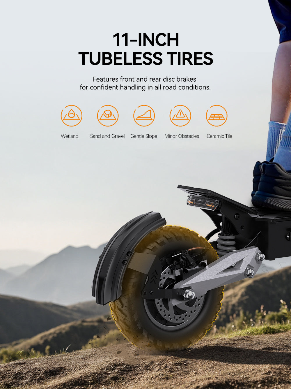 Electric Scooter 48V 18AH Battery 900W Motor Recommended Top Speed 25KM/H 11inches Tires 80KM Max Mileage 120KG Max Load Folding E-Scooter