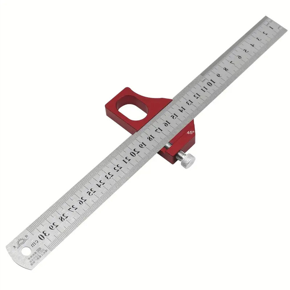 Combination Square Angle Ruler - Accurate 45/90° Measurements, Ergonomic Design, Durable Metal, Compact for Woodworking