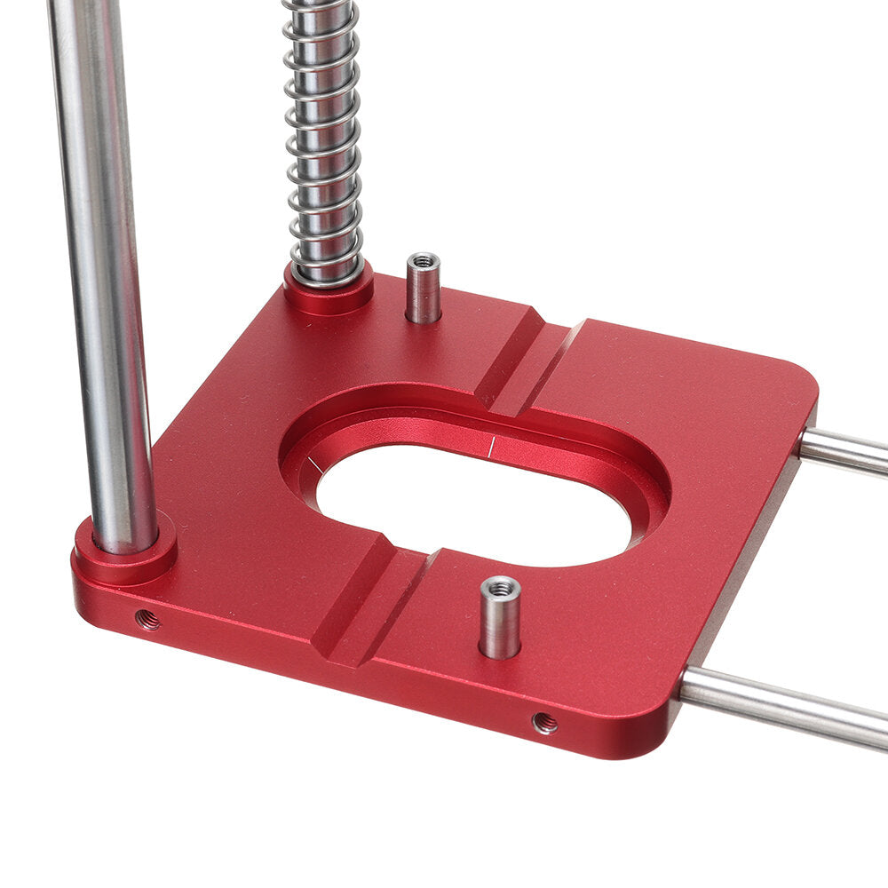 Red Aluminum Alloy Drill Locator for Household Use, 40-192mm Expansion, Fits 1.5-13mm Drill Bits, Portable Tool Set