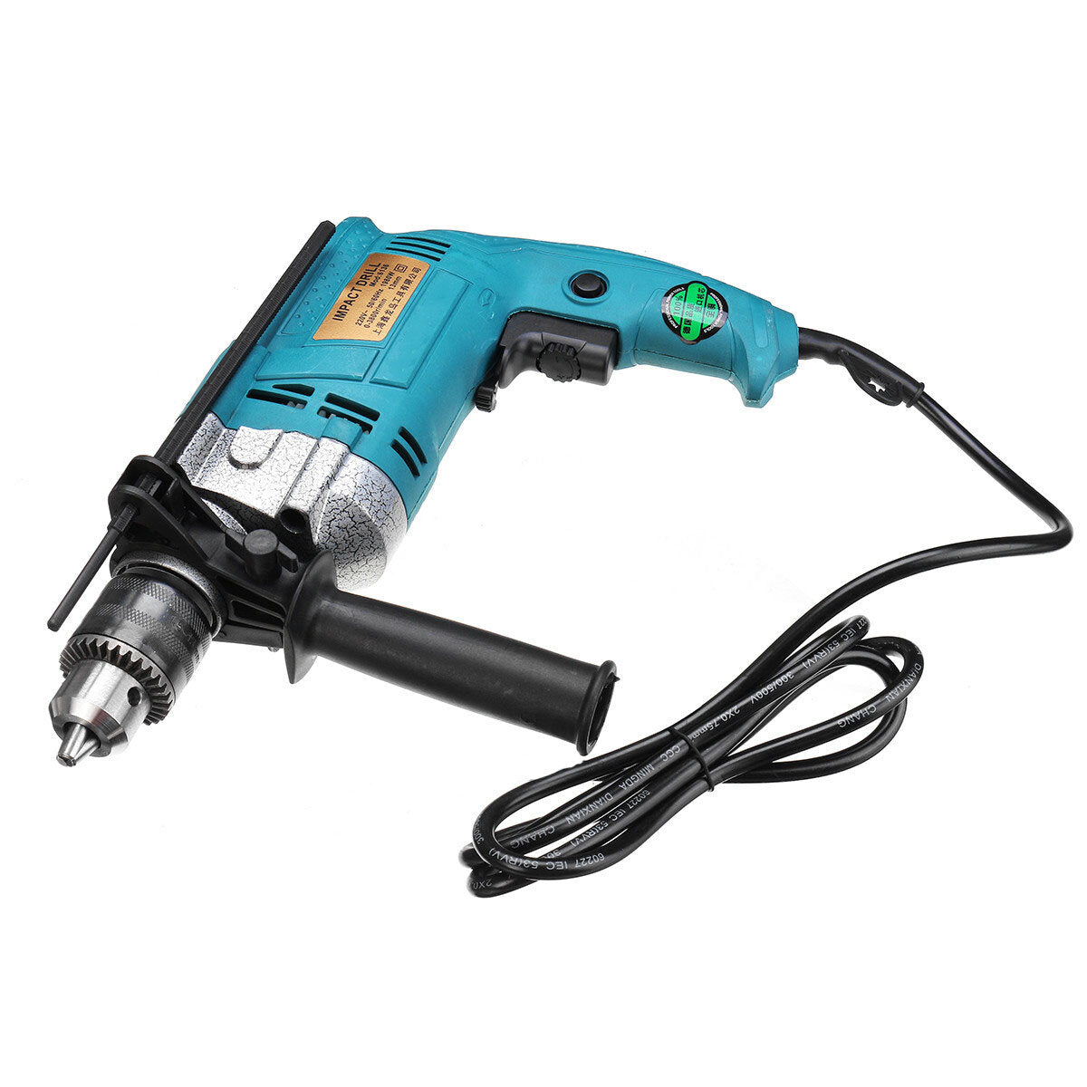 1980W 3800rpm Electric Impact Drill 360 Rotary Skid-Proof Handle With Depth Measuring Scale Spinal Cooling System Hand Tool