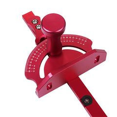 Precision Miter Gauge with 0-60° Angle Adjustment, CNC Gear Holes, Quick Positioning, Durable Metal & Aluminum, Ergonomic Handle