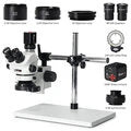 21MP 4K 1080P HDMI Video Camera Simul-Focal 3.5X-100X Continuous Zoom Stereo Trinocular Microscope CTV Adapter Barlow Lens