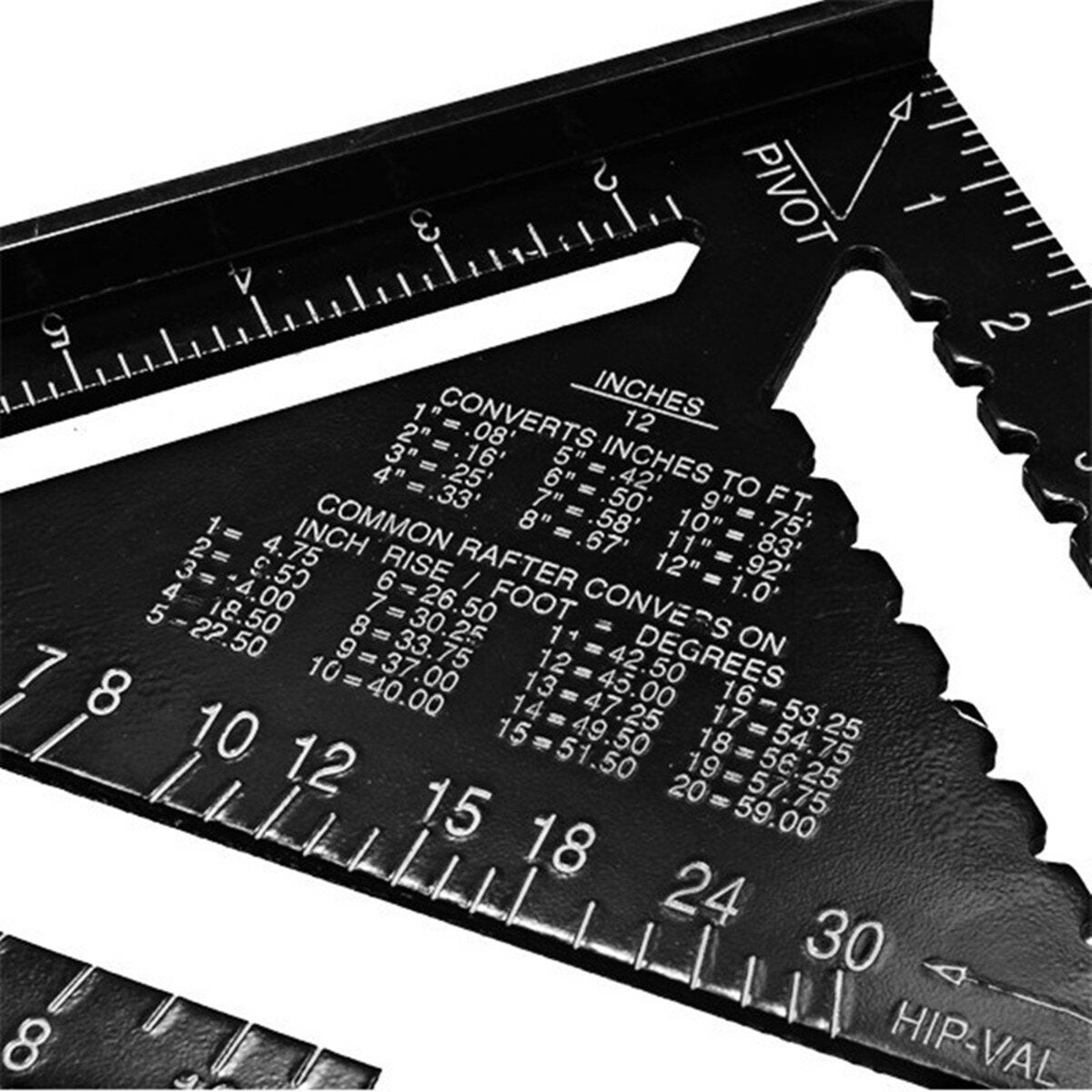 43X30X30cm Imperial Aluminum Alloy Triangle Ruler Black Triangular Ruler
