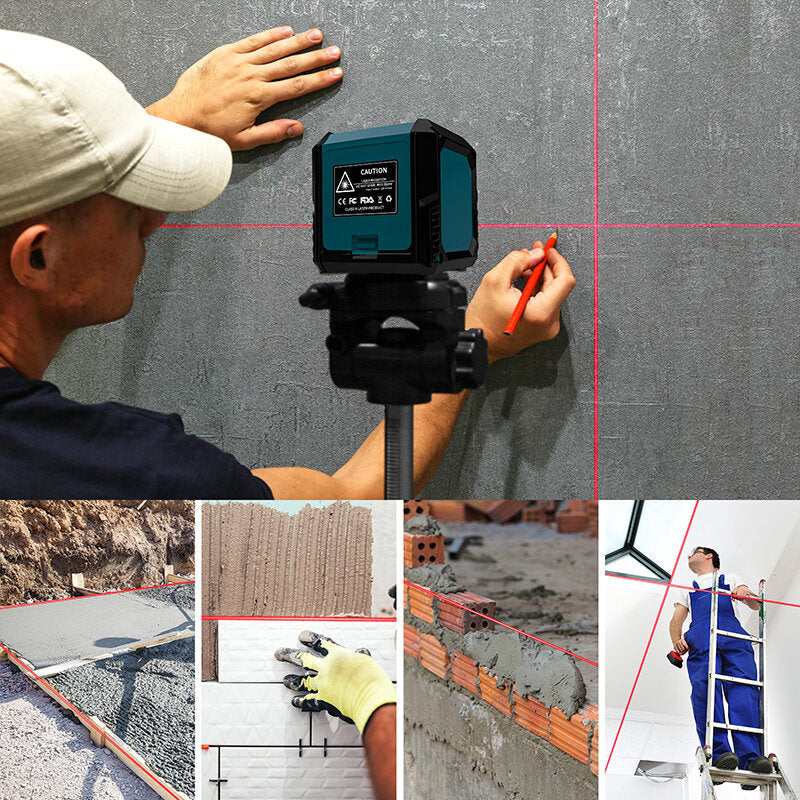 Laser Level with 2 Lines Horizontal/Vertical Line Separated Automatic Measurement Laser Level