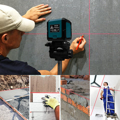 Laser Level with 2 Lines Horizontal/Vertical Line Separated Automatic Measurement Laser Level