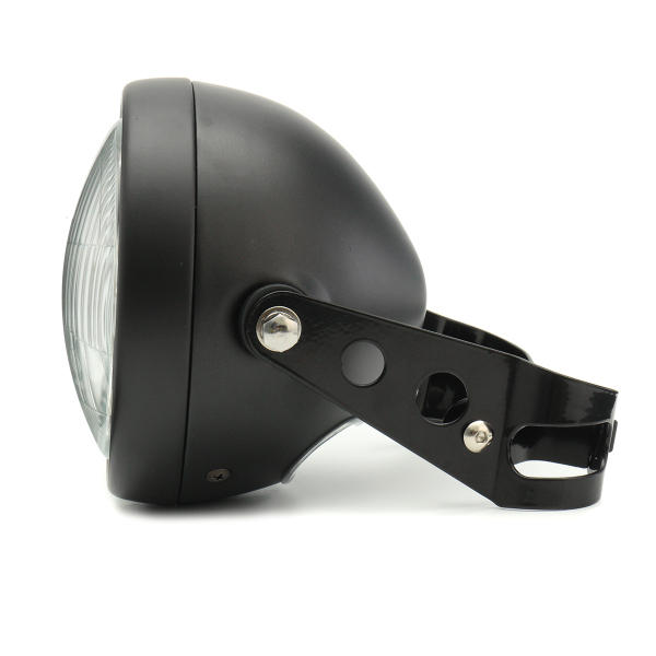 6.5 inch 12V Motorcycle Headlight Hi/lo Beam Matte Black Mount Bracket Cafe Racer For Honda