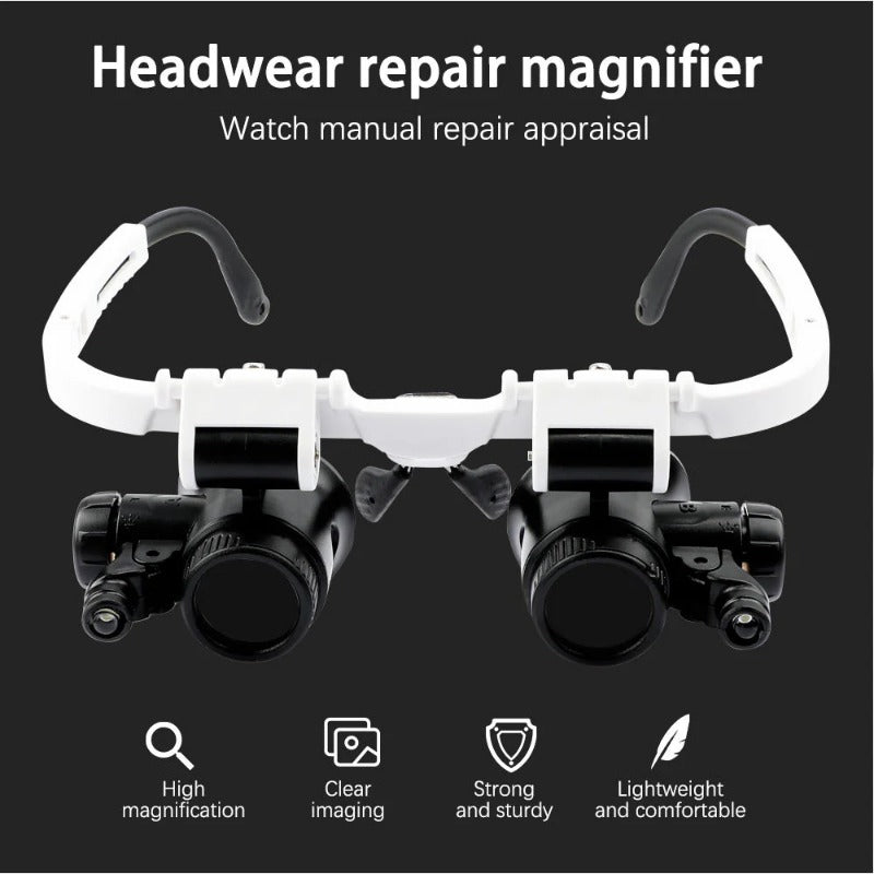 8X/15X/23X Mini Foldable Magnifier With LED Light Stand Optical Instruments