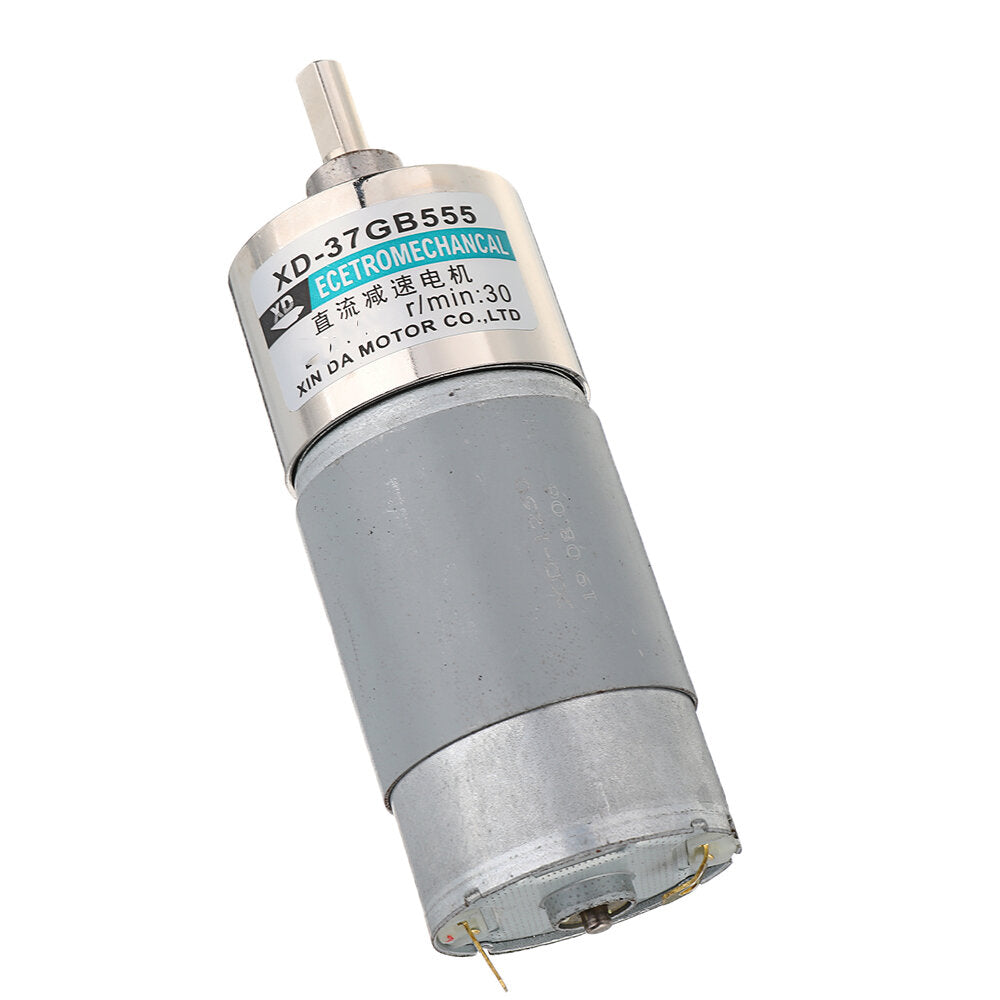 DC 24V 30/50/100RPM Large Torque Reversible Motor 555 Gear Reducer Motor