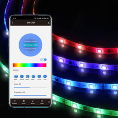 Smart Wi-Fi RGB Magic LED Strip Light+40Keys IR Remote Control Work with Alexa Google Assistant Christmas Decorations