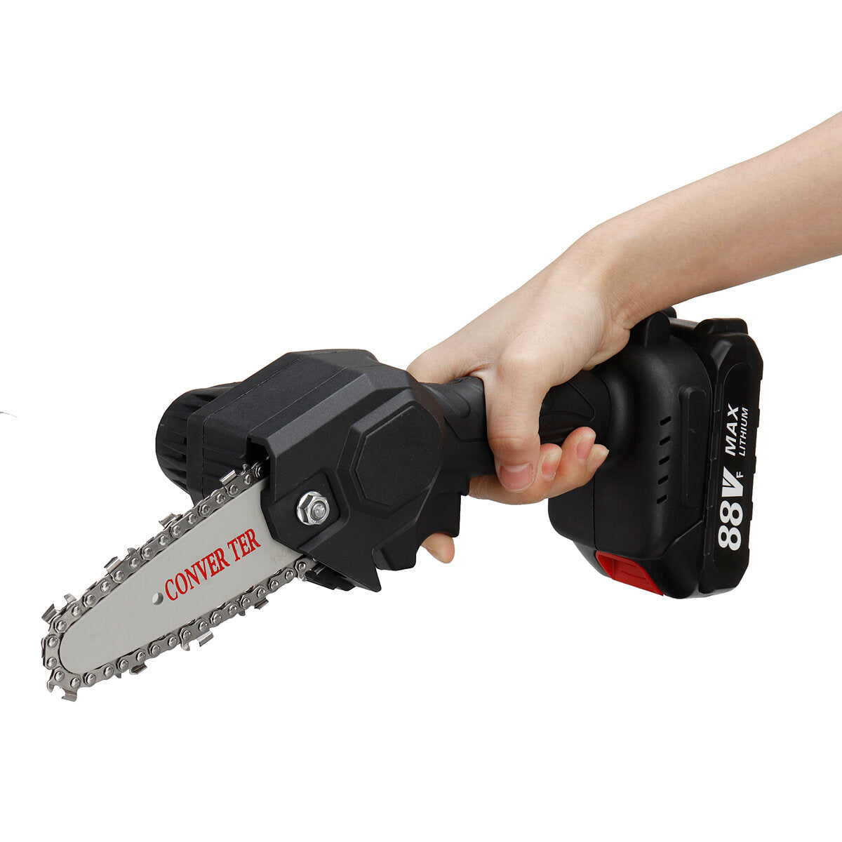 4 Inch 7500mAh Mini Electric Chain Saw Pruning Chainsaw Cordless Garden Tree Logging Trimming Saw