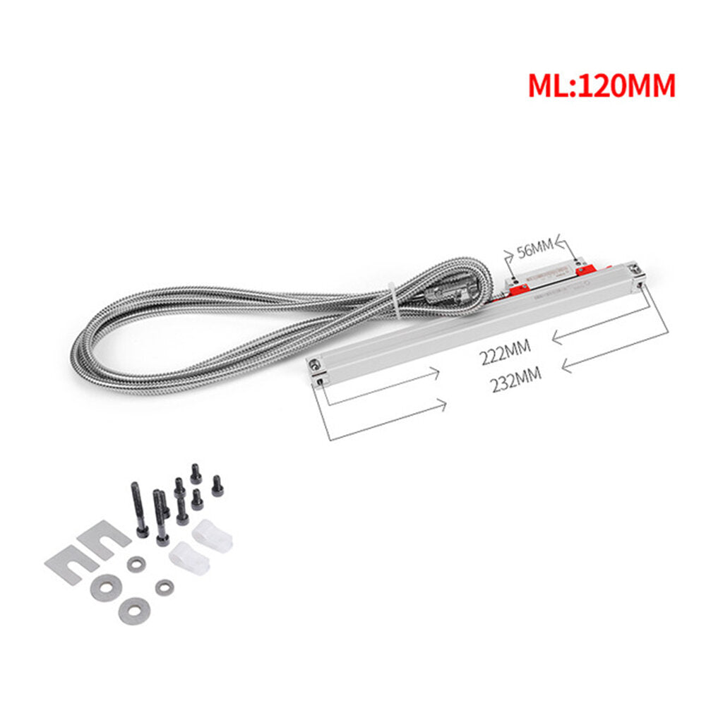 1m Lathe Mill Scale Electronic Linear Scale Encoders Lathe Tool for 2/3 Axis Grating CNC Milling Digital Readout Display DRO