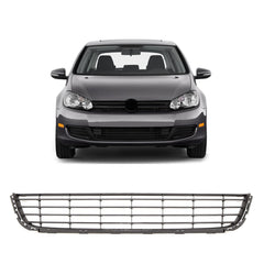 Front Lower Centre Bumper Grille Black Insurance Approved for VW Golf MK6 2009-2012