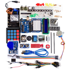 Starter Kit for Arduino UN0 R3 - UN0 R3 Breadboard and Holder Step Motor / Servo /1602 LCD / Jumper Wire/ UN0 R3(Arduino-Compatible)