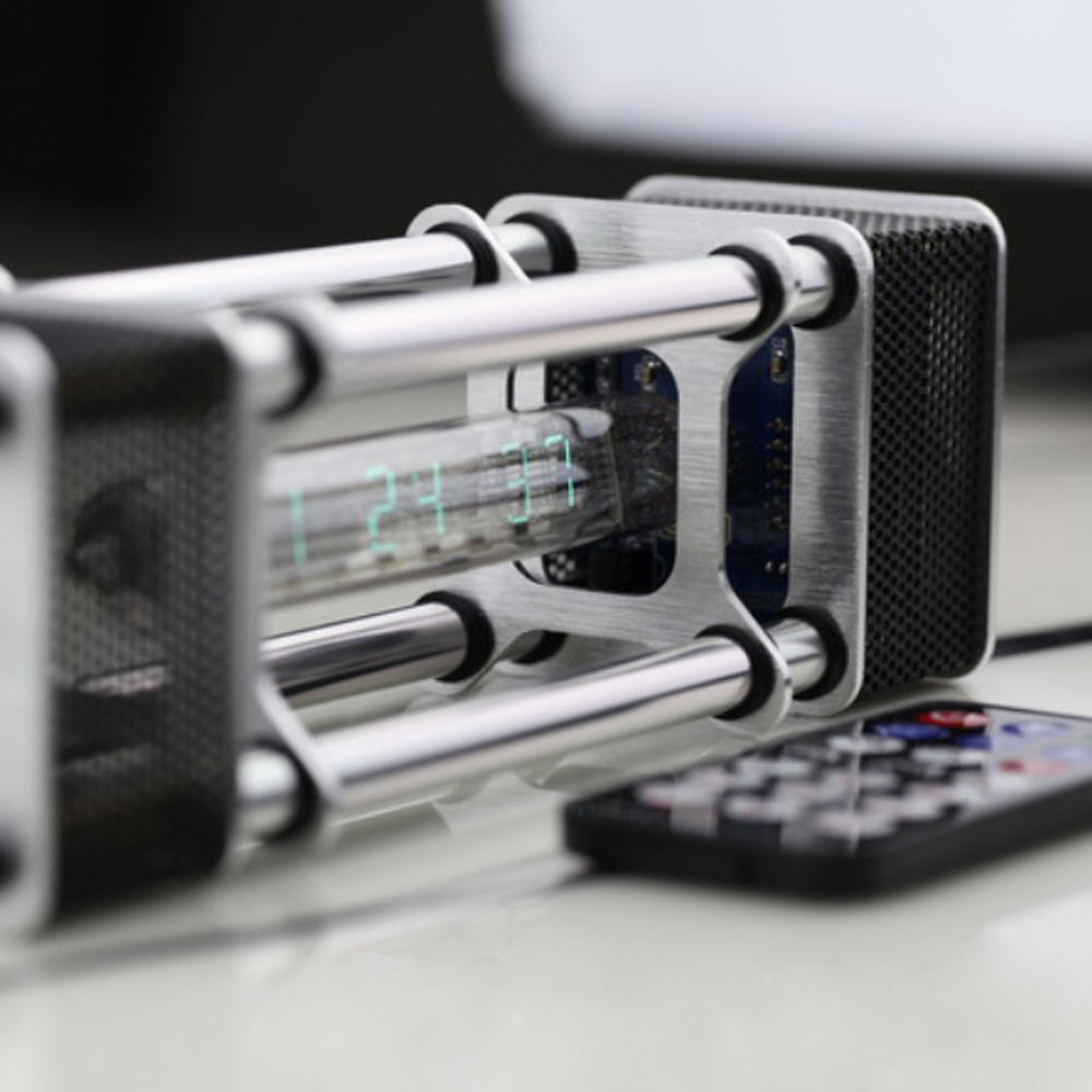 Unassembled IV-18 Fluorescent Tube Clock Kit DIY 6 Digital Display Energy Pillar With Remote Control