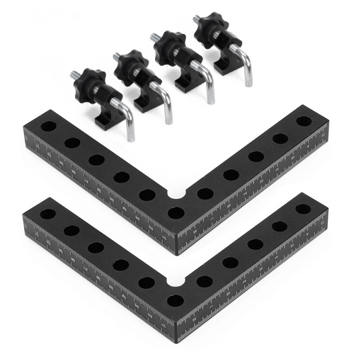 Premium Aluminum Right Angle Jig - L-Type Positioning Square for Precise Woodworking, Easy to Use, Versatile DIY Tool