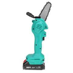 1200W 4inch Cordless Electric Chain Saw One-Hand Saws Woodworking 7500mAh Battery